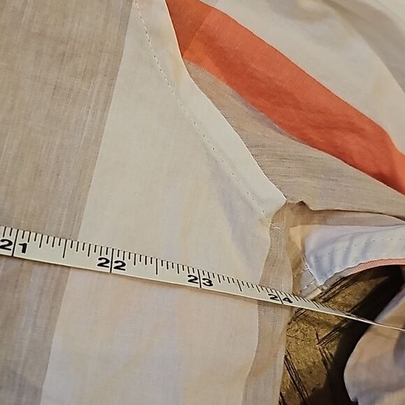 Alfani gray orange plaid button down shirt XL 100% cotton - Picture 6 of 12